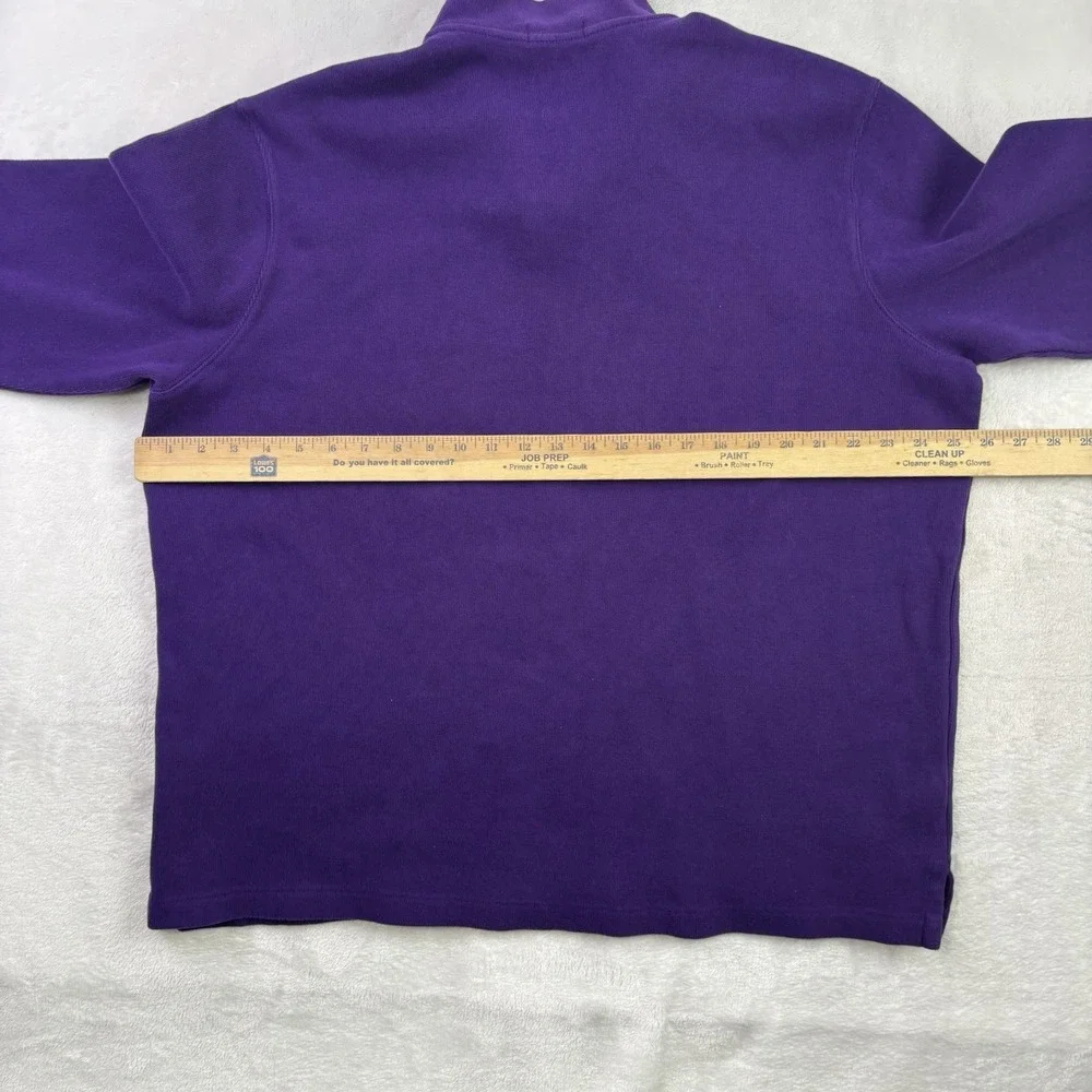 Polo Ralph Lauren Purple 1/4 Zip Pullover Long Sleeve Sweater Men's XXL
